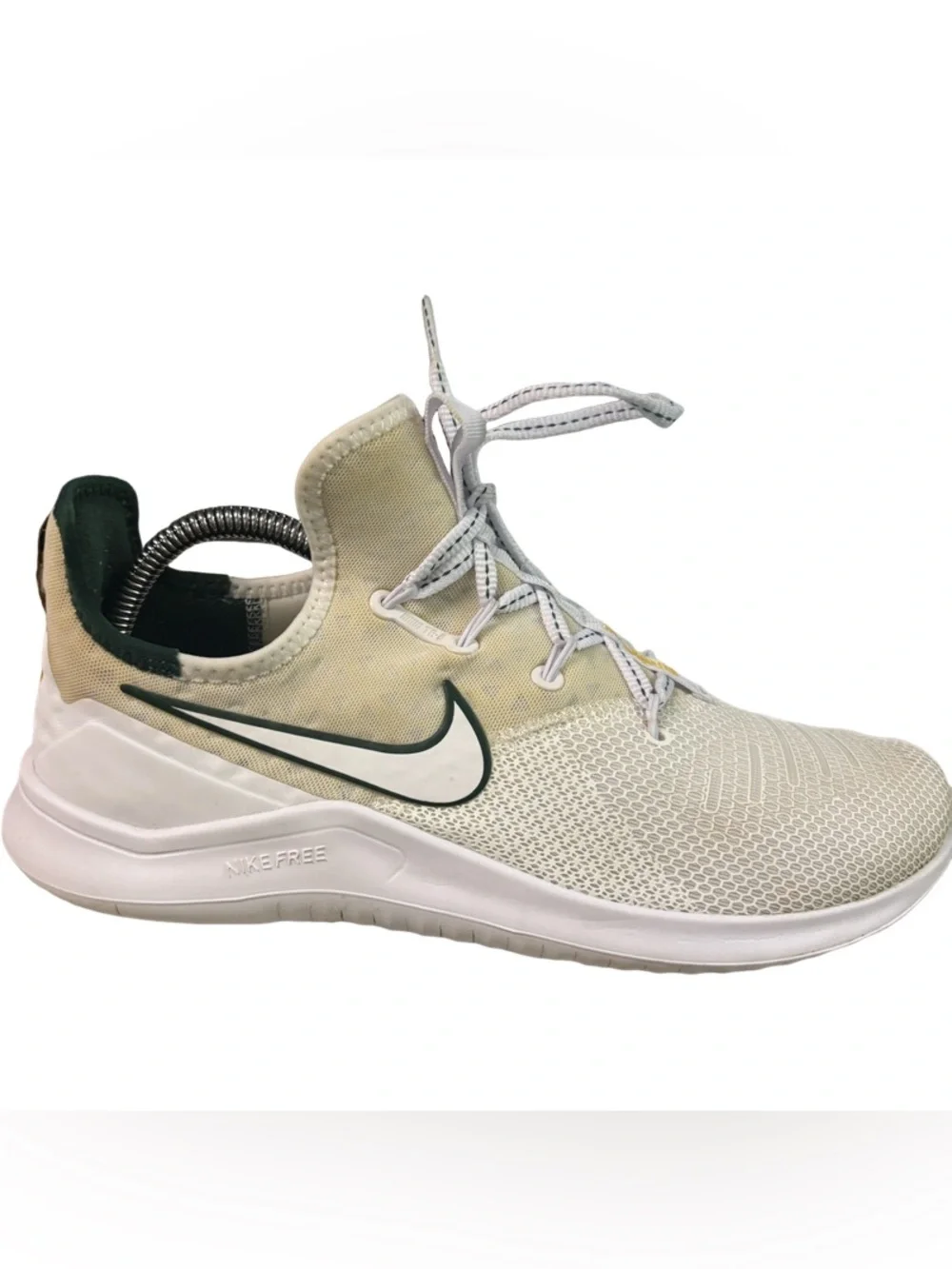 Nike Green Bay Packers  White/Green Free TR 8 Shoes Size 9